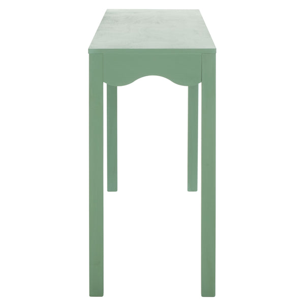 Safavieh Lilith Wavy Console - Stunning 63" Design With Timeless Style For Living Room Or Entryway Decor Sage Green Wood Cns5742d