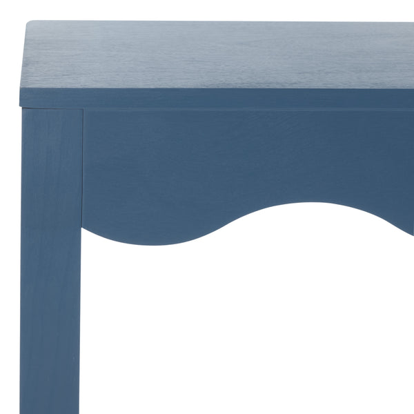 Safavieh Lilith Wavy Console - Stunning 63" Design With Timeless Style For Living Room Or Entryway Decor Blue Wood Cns5742e