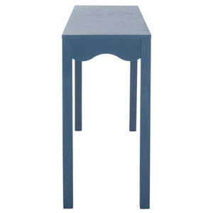 Safavieh Lilith Wavy Console - Stunning 63" Design With Timeless Style For Living Room Or Entryway Decor Blue Wood Cns5742e