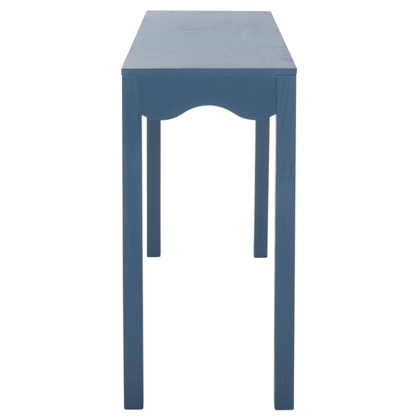 Safavieh Lilith Wavy Console - Stunning 63" Design With Timeless Style For Living Room Or Entryway Decor Blue Wood Cns5742e