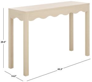 Safavieh Lilith 43" Wave Console In Elegant Sand - Stylish Storage Solution For Living Room & Entryway Sand Pine Wood,Mdf Cns5743a