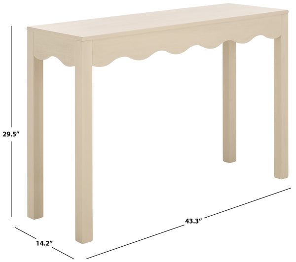 Safavieh Lilith 43" Wave Console In Elegant Sand - Stylish Storage Solution For Living Room & Entryway Sand Pine Wood,Mdf Cns5743a