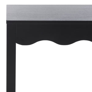 Safavieh Lilith Wave Console Table – Sculptural Design For Modern Interiors, Stylish Storage & Display Solutions Matte Black CNS5743B