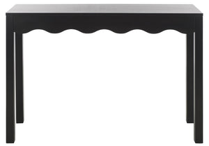 Safavieh Lilith Wave Console Table – Sculptural Design For Modern Interiors, Stylish Storage & Display Solutions Matte Black CNS5743B