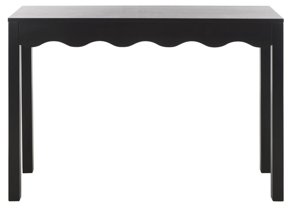Safavieh Lilith Wave Console Table – Sculptural Design For Modern Interiors, Stylish Storage & Display Solutions Matte Black CNS5743B