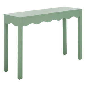 Safavieh Lilith Wave Console Table – Sculptural Design For Modern Interiors, Stylish Storage & Display Solutions Sage CNS5743C