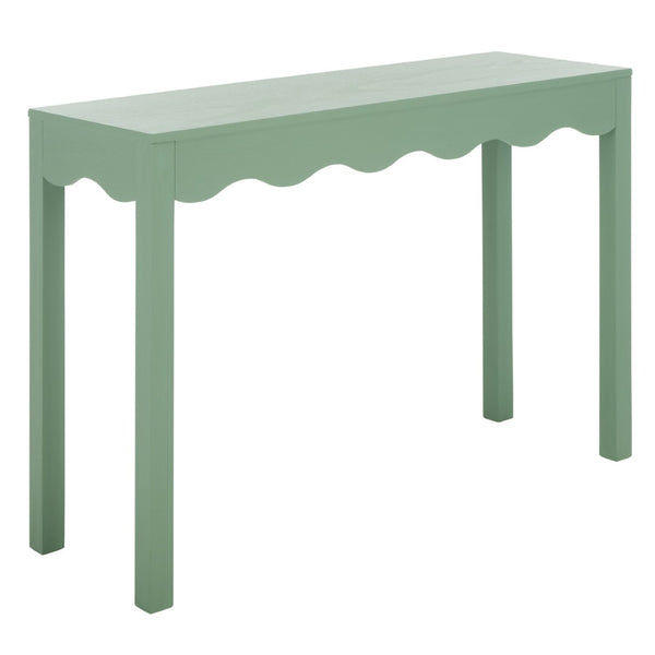 Safavieh Lilith Wave Console Table – Sculptural Design For Modern Interiors, Stylish Storage & Display Solutions Sage CNS5743C
