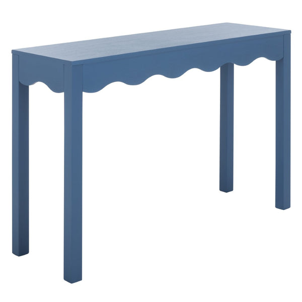 Safavieh Lilith Wave Console Table – Sculptural Design For Modern Interiors, Stylish Storage & Display Solutions Blue CNS5743D