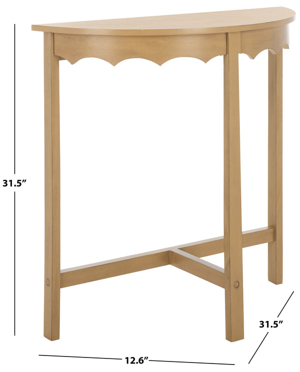 Safavieh Seraphina Half Round Console Table - Elegant Design For Entryways And Living Spaces, Versatile Appeal Desert Brown Pine Wood,Mdf Cns5744b