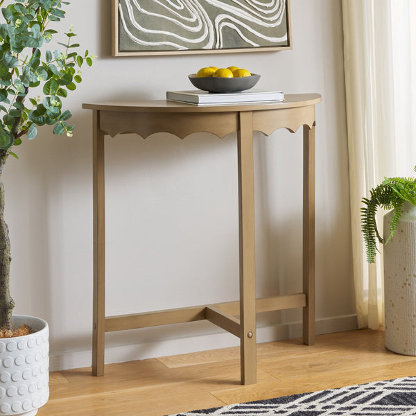 Safavieh Seraphina Half Round Console Table - Elegant Design For Entryways And Living Spaces, Versatile Appeal Desert Brown Pine Wood,Mdf Cns5744b