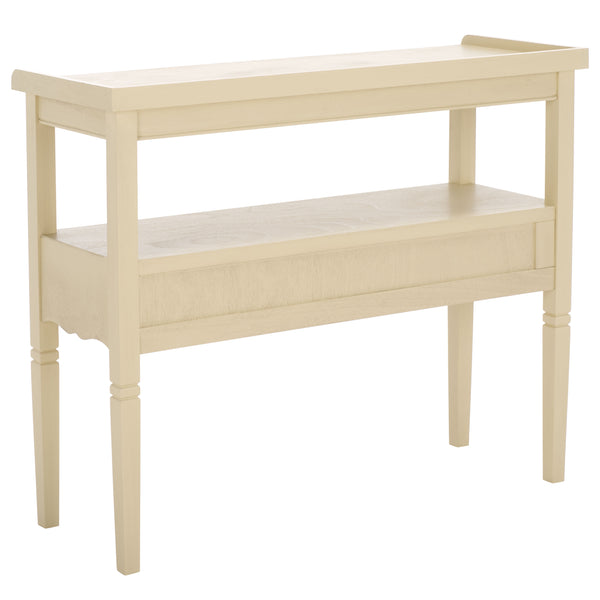 Safavieh Araminta One Drawer Console In Elegant Sand – Versatile Storage Solution For Any Room Decor Sand Pine Wood,Mdf Cns5746a