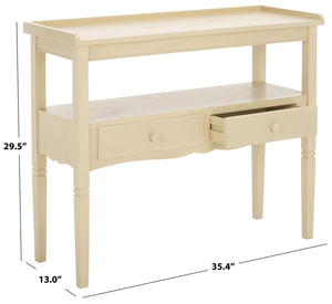 Safavieh Araminta One Drawer Console In Elegant Sand – Versatile Storage Solution For Any Room Decor Sand Pine Wood,Mdf Cns5746a