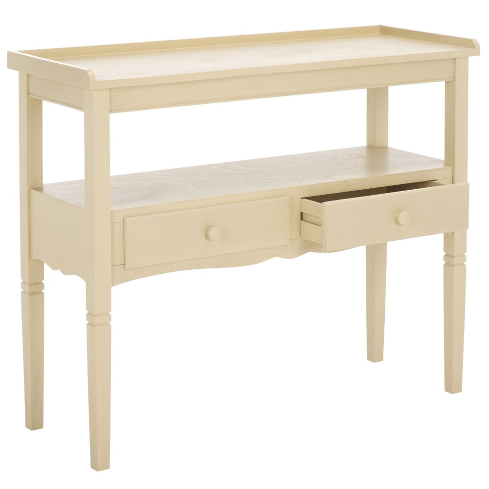 Safavieh Araminta One Drawer Console – Elegant Sand Finish Storage Table For Entryways, Living Rooms & More CNS5746A