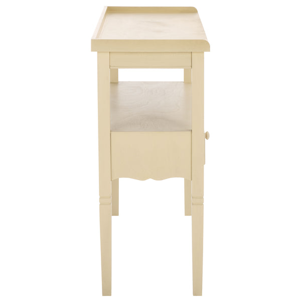 Safavieh Araminta One Drawer Console In Elegant Sand – Versatile Storage Solution For Any Room Decor Sand Pine Wood,Mdf Cns5746a