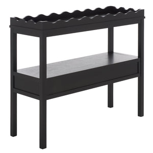 Safavieh Darlyn Two Drawer Console Table - Stylish Storage Solution For Modern Entryways And Living Spaces Matte Black , Pine Wood,Mdf Cns5747b