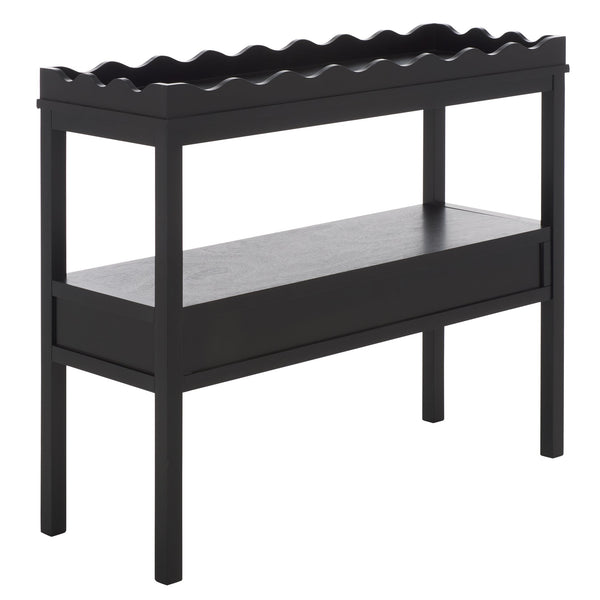 Safavieh Darlyn Two Drawer Console Table - Stylish Storage Solution For Modern Entryways And Living Spaces Matte Black , Pine Wood,Mdf Cns5747b