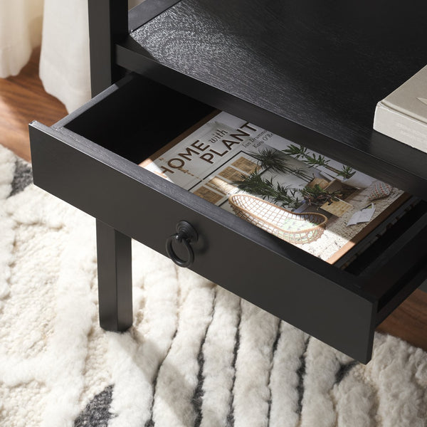 Safavieh Darlyn Two Drawer Console Table - Stylish Storage Solution For Modern Entryways And Living Spaces Matte Black , Pine Wood,Mdf Cns5747b