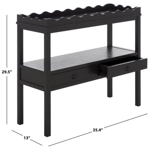Safavieh Darlyn Two Drawer Console Table - Stylish Storage Solution For Modern Entryways And Living Spaces Matte Black , Pine Wood,Mdf Cns5747b
