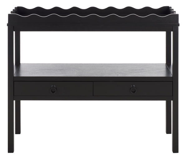 Safavieh Darlyn Two Drawer Console Table - Stylish Storage Solution For Modern Entryways And Living Spaces Matte Black , Pine Wood,Mdf Cns5747b