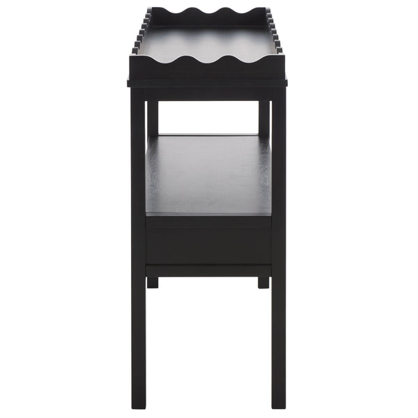 Safavieh Darlyn Two Drawer Console Table - Stylish Storage Solution For Modern Entryways And Living Spaces Matte Black , Pine Wood,Mdf Cns5747b