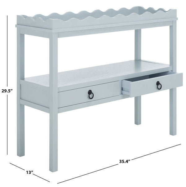 Safavieh Darlyn Two Drawer Console Table - Stylish Storage Solution For Modern Entryways And Living Spaces Winter Sky Pine Wood,Mdf Cns5747c