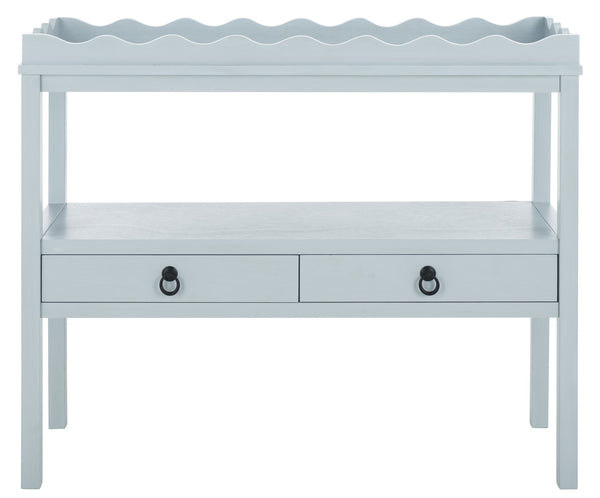 Safavieh Darlyn Two Drawer Console Table - Stylish Storage Solution For Modern Entryways And Living Spaces Winter Sky Pine Wood,Mdf Cns5747c