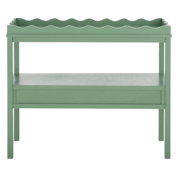 Safavieh Darlyn Two Drawer Console Table - Stylish Storage Solution For Modern Entryways And Living Spaces Sage Pine Wood,Mdf Cns5747d