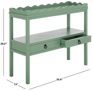 Safavieh Darlyn Two Drawer Console Table - Stylish Storage Solution For Modern Entryways And Living Spaces Sage Pine Wood,Mdf Cns5747d