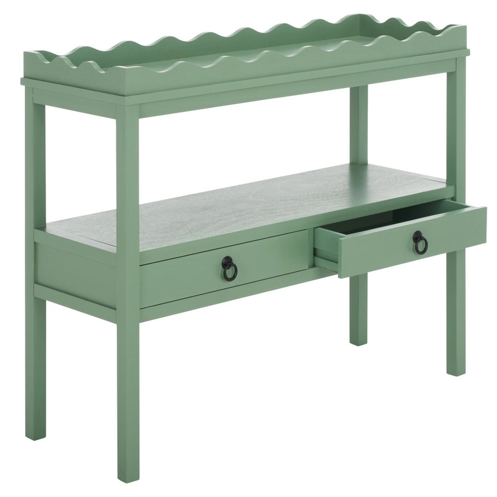 Safavieh Darlyn Two Drawer Console Table – Modern Minimalist Design With Practical Storage For Any Space Sage CNS5747D