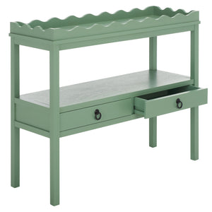 Safavieh Darlyn Two Drawer Console Table - Stylish Storage Solution For Modern Entryways And Living Spaces Sage Pine Wood,Mdf Cns5747d