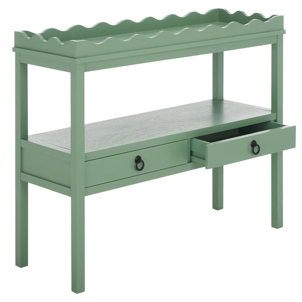 Safavieh Darlyn Two Drawer Console Table - Stylish Storage Solution For Modern Entryways And Living Spaces Sage Pine Wood,Mdf Cns5747d