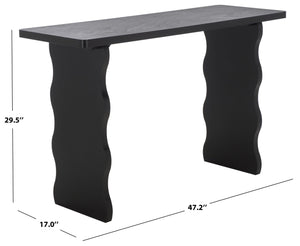Safavieh Preslyn Console Table - Elegant Minimalist Design For Entryways And Living Rooms With Sturdy Construction Matte Black CNS5748B