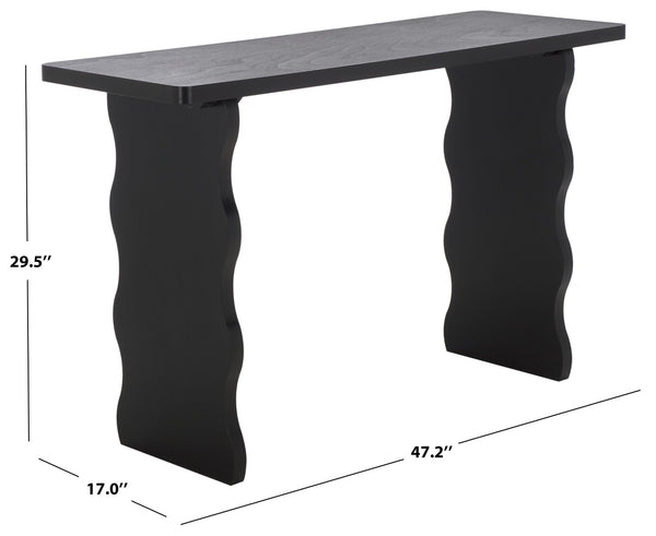 Safavieh Preslyn Console Table - Elegant Minimalist Design For Entryways And Living Rooms With Sturdy Construction Matte Black CNS5748B