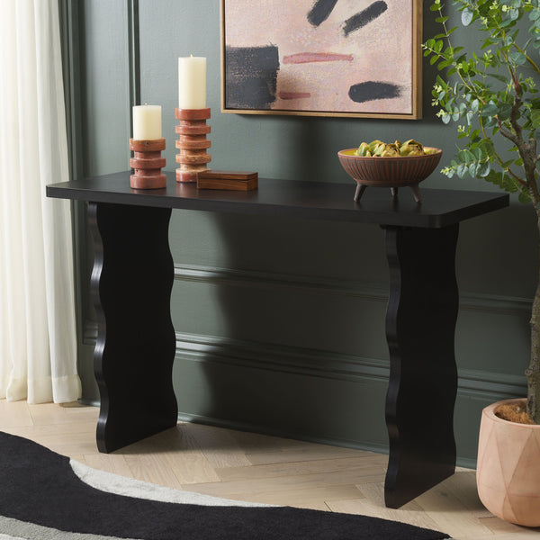 Safavieh Preslyn Console Table - Elegant Design For Living Rooms, Entryways, And Hallways, Versatile Style Matte Black , Pine Wood,Mdf Cns5748b