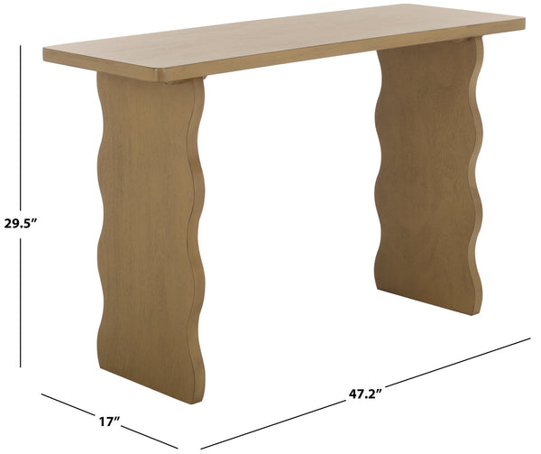 Safavieh Preslyn Console Table - Elegant Design For Living Rooms, Entryways, And Hallways, Versatile Style Desert Brown Pine Wood,Mdf Cns5748c