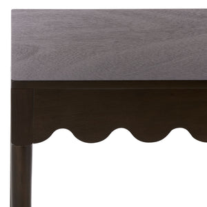 Neha Console Table With Solid Wood Frame And Slim Profile, Elegant Veneer Top For Entryway DéCor