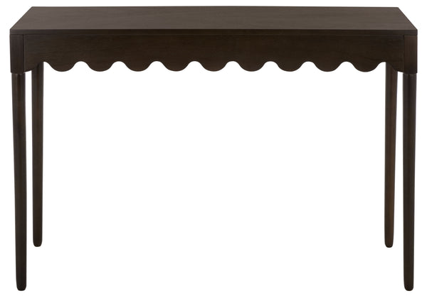 Neha Console Table With Solid Wood Frame And Slim Profile, Elegant Veneer Top For Entryway DéCor