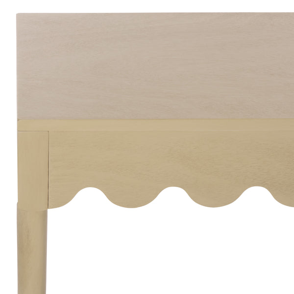 Neha Console Table With Solid Wood Frame And Slim Profile, Elegant Veneer Top For Entryway DéCor