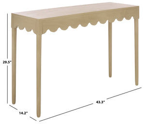 Neha Console Table With Solid Wood Frame And Slim Profile, Elegant Veneer Top For Entryway DéCor