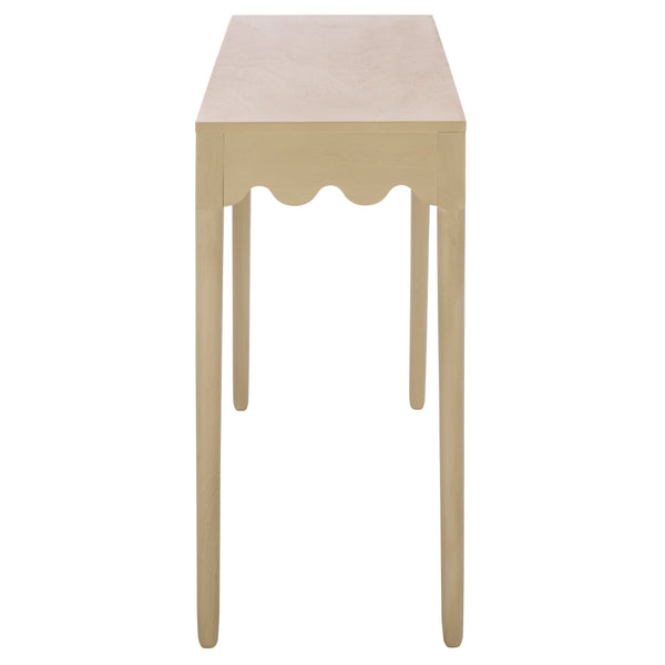 Neha Console Table With Solid Wood Frame And Slim Profile, Elegant Veneer Top For Entryway DéCor