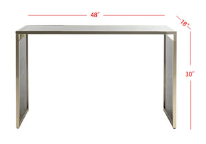 Safavieh Kylie Console Table - Sleek Black Marble And Brass Accents For Modern Entryway Elegance & Functionality CNS6201A