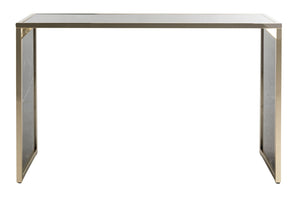 Safavieh Kylie Console Table - Sleek Black Marble And Brass Accents For Modern Entryway Elegance & Functionality CNS6201A