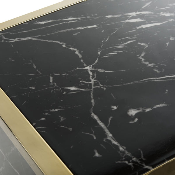 Safavieh Kylie Console Table - Sleek Black Marble And Brass Accents For Modern Entryway Elegance & Functionality CNS6201A