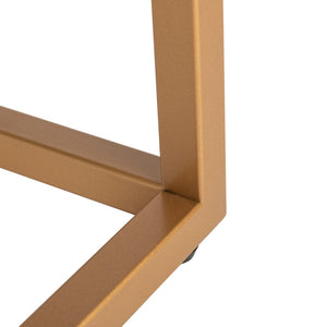 Safavieh Octavia Console Table – Modern Geometric Design With Staggered Tiers For Stylish Entryway Display Walnut/Gold CNS6205A