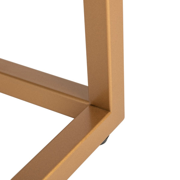 Safavieh Octavia Console Table – Modern Geometric Design With Staggered Tiers For Stylish Entryway Display Walnut/Gold CNS6205A
