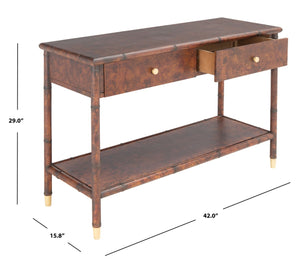 Safavieh Tudor Console Table With 2 Drawers & 1 Shelf - Chinoiserie-Inspired Elegance For Any Space! CNS6600A