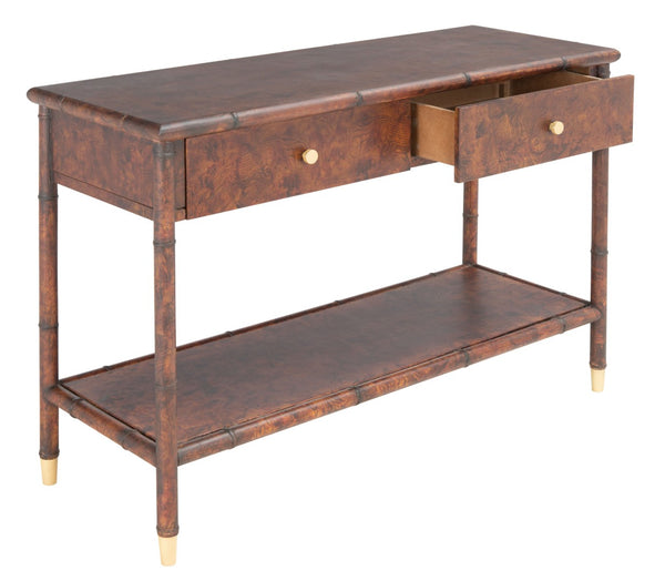 Safavieh Tudor Console Table With 2 Drawers & 1 Shelf - Chinoiserie-Inspired Elegance For Any Space! CNS6600A