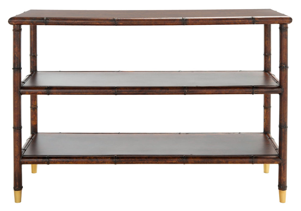 Safavieh Tudor Console Table - Chinoiserie-Inspired Design With Bamboo Frame & Gold Accents For Elegant Storage CNS6601A