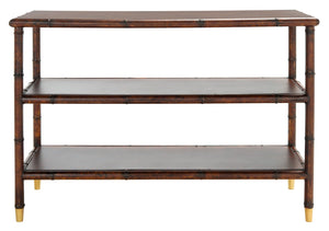 Safavieh Tudor Console Table - Chinoiserie-Inspired Design With Bamboo Frame & Gold Accents For Elegant Storage CNS6601A