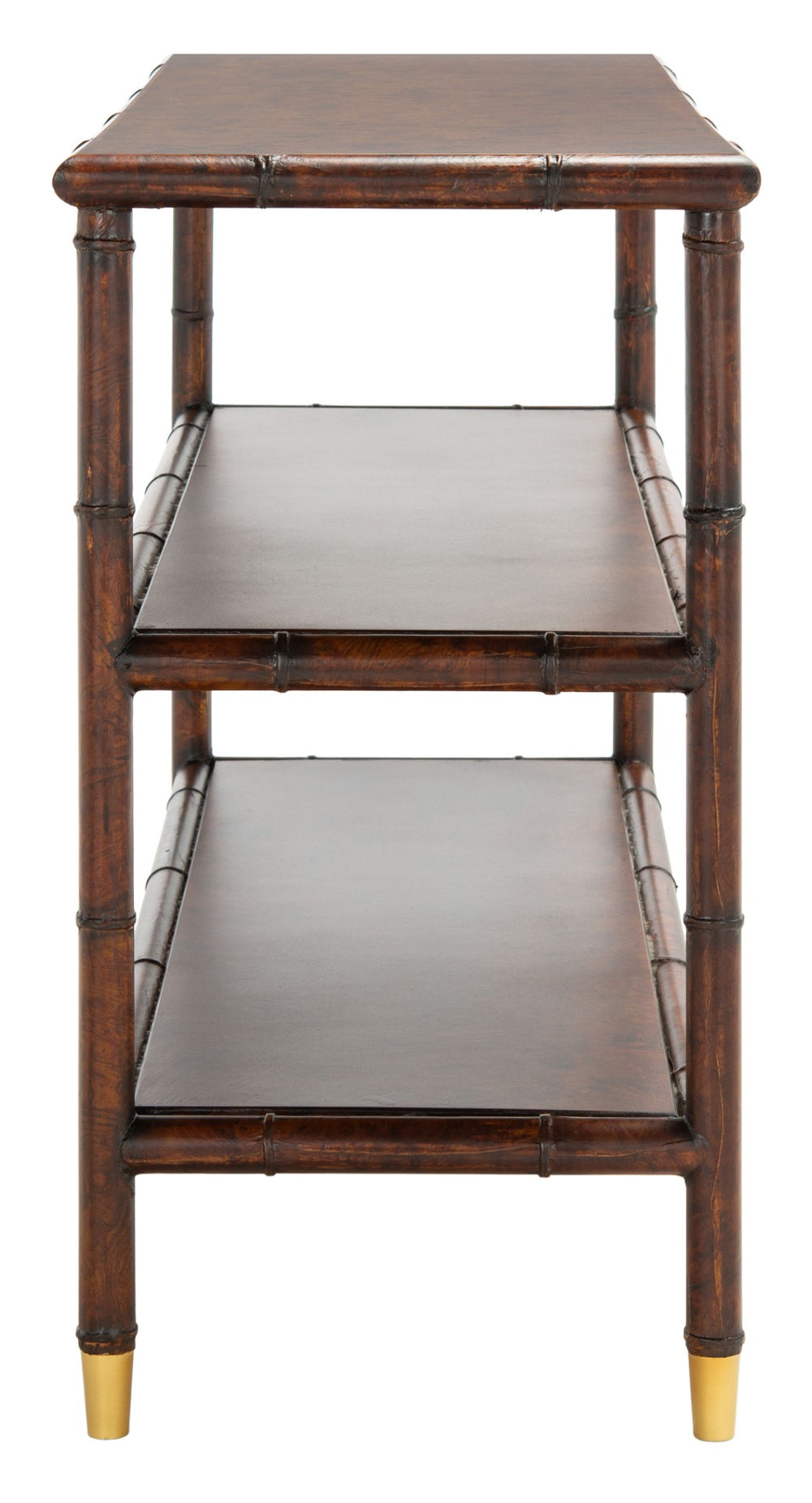 Safavieh Tudor Console Table - Chinoiserie-Inspired Design With Bamboo Frame & Gold Accents For Elegant Storage CNS6601A